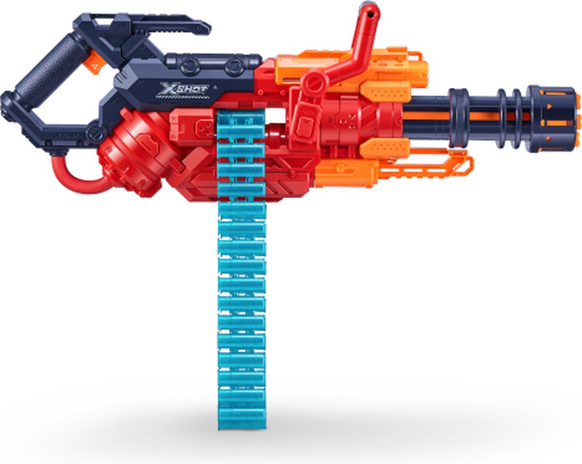thumbnail image 2 of X-Shot Excel Crusher Dart Blaster - 35-Dart Belt Fed With Slam Fire, 90ft Range (Red) 2 of 4