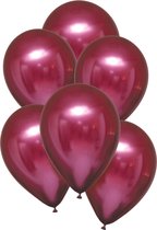 Amscan Ballonnen Metallic 27,5 Cm Latex Rood 6 Stuks