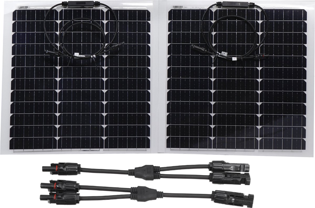 Opvouwbare Zonnepaneel 100W - Zonnepanelen - voor camping, camper of boot op zonne-energie