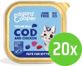 20x Edgard & Cooper Kitten Pate Morue & Poulet 85 grammes