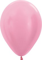 Sempertex pearl pink 12 inch ballon, Latex, Roze, 30 cm, 50 stuks