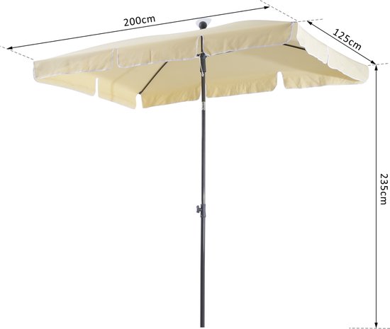 Rechthoekige balkon parasol kopen? | Korting tot 29