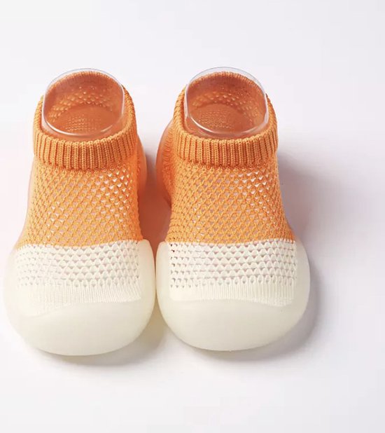 Chaussures d'eau - Chaussures de natation - Chaussures de plage de Bébé-Slofje, Oranje-blanc taille 20/21