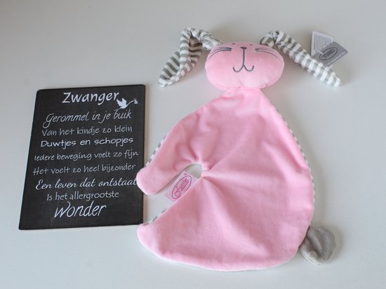 Brievenbus cadeau knuffelkonijn roze - cadeau zwangerschap - kraam cadeau - babyshower van BamBam — afbeelding 4