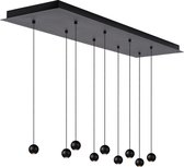 Atmooz - Lampe suspendue Balls 9 - Noir - Rectangle - Industriel - Salon / Chambre / Salle à manger - Plafonnier - Hauteur = 140cm - Métal