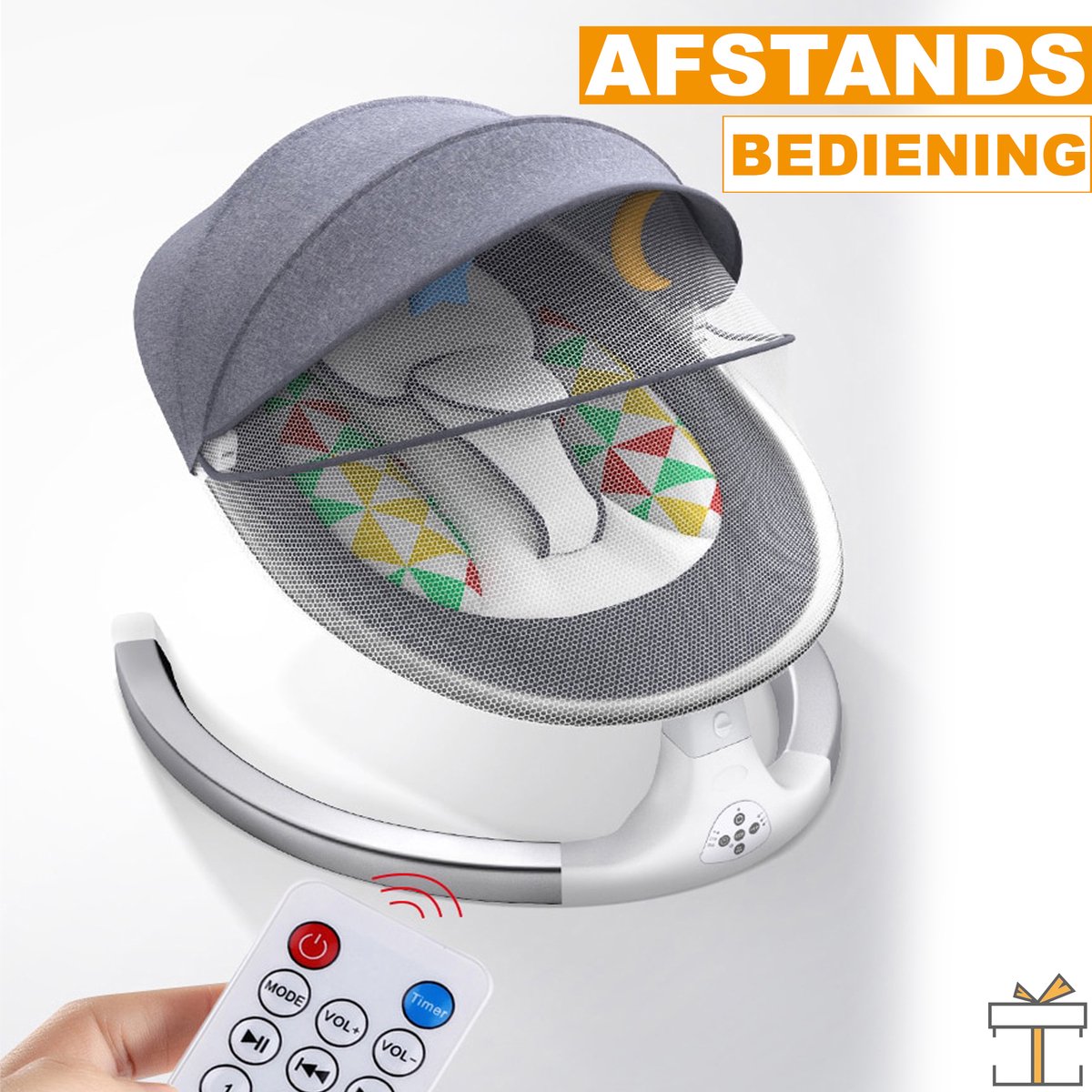 Happyment Elektrische babyschommel - Babyswing wipper thumbnail 5