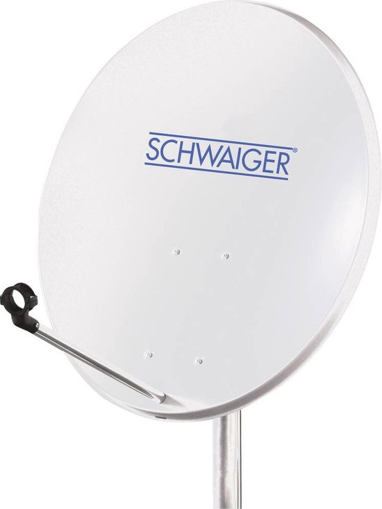 Schwaiger satellietinstallatie voor 1 satelliet - satellietschotel 60 cm, lichtgrijs, LNB - 1 aansluiting - Schwaiger