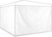 Relaxdays Paroi latérale de tente de fête - lot de 2 - voile lâche - tente de fête - 3x2m - sans fenêtre - blanc