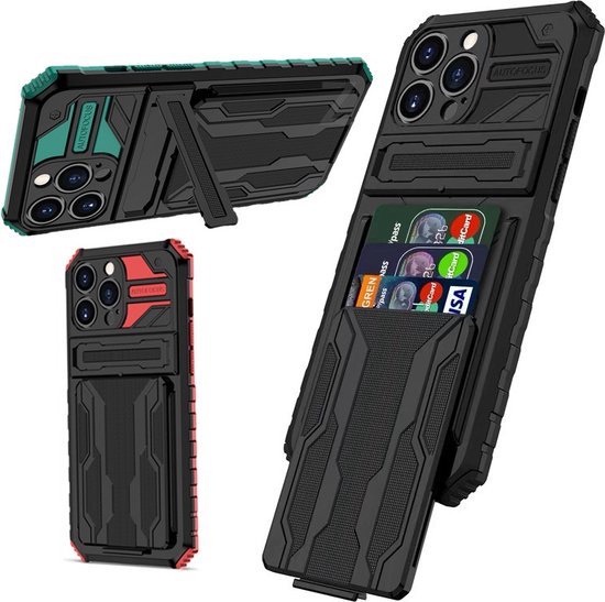 Heavy Duty Shockproof Armor Wallet Card Case Hoesje Met Kickstand Geschikt Voor Samsung Galaxy A03 - Anti-Shock Hybrid Armour Hard Rugged Pasjes Houder Portemonnee Back Cover Bumper Hoes - Stevige Shock Proof Backcover Telefoonhoesje - Zwart Heavy Duty Shockproof Armor Wallet Card Case Hoesje Met Kickstand Geschikt Voor Samsung Galaxy A03 - Anti-Shock Hybrid Armour Hard Rugged Pasjes Houder Portemonnee Back Cover Bumper Hoes - Stevige Shock Proof Backcover Telefoonhoesje - Zwart