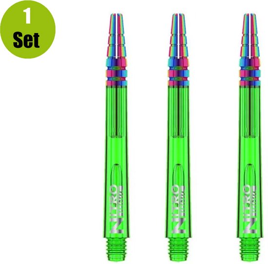 RedDragon Nitrotech Ionic DartShafts - Groen - Short - (1 Set) van Reddragon — afbeelding 3