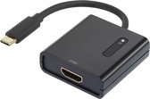 Renkforce USB / HDMI Renkforce [1x prise USB-C - 1x prise HDMI ] Connecteurs plaqués or noir 15,00 cm