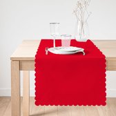 De Groen Home - Chemin de table textile en velours imprimé 45x135 - Rouge / Oranje - Velours