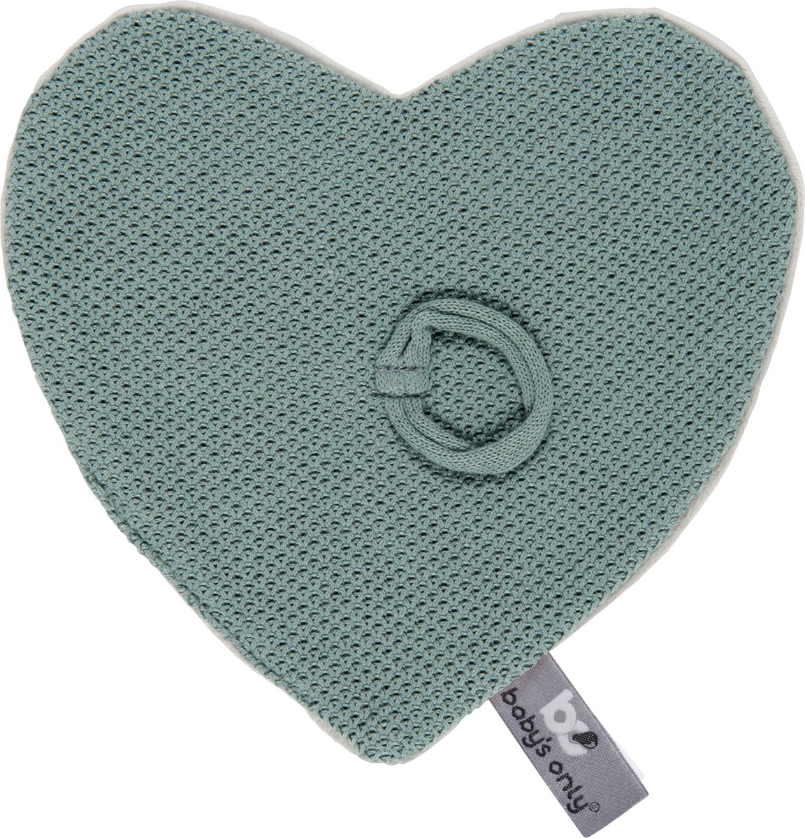 Goedkoopste Baby's Only Gebreid speendoekje - Speenknuffel hartje Classic - Stonegreen