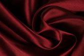 15 meter satijn stof - Bordeaux rood - 100% polyester