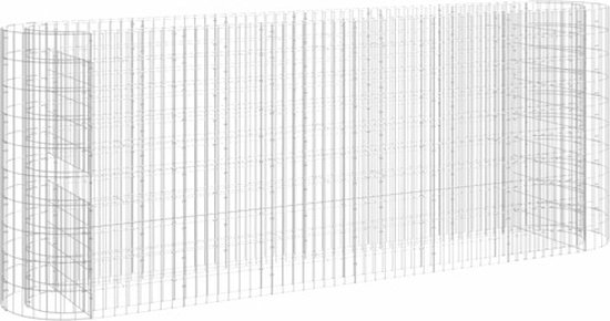 vidaXL - Gabion - plantenbak - verhoogd - 260x50x100 - cm - gegalvaniseerd - ijzer