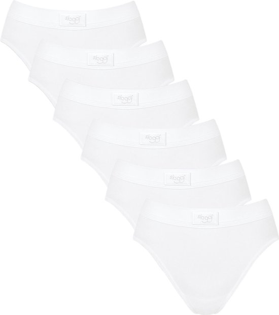 Sloggi 6 Pezzi Slip Sgambati Donna 24/7 - Confezione Da 3 Coppie, 100% Cotone Elastico