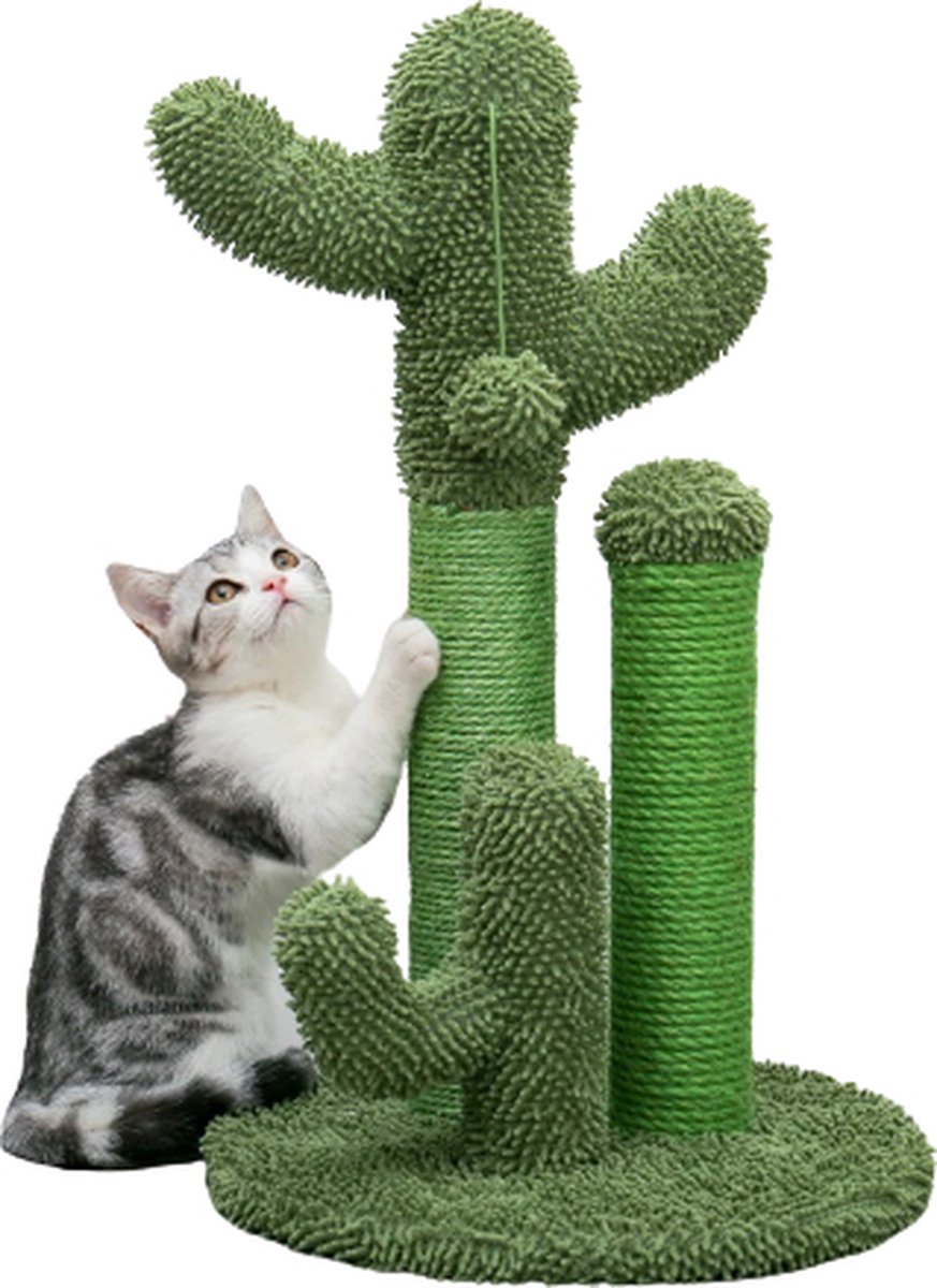 Reatic - Krabpaal voor Katten - Cactus Krabpaal - met Kattenspeeltje - 53cm