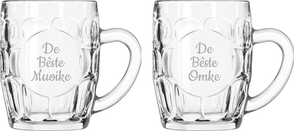 Gegraveerde Bierpul 55cl De Bêste Muoike-De Bêste Omke