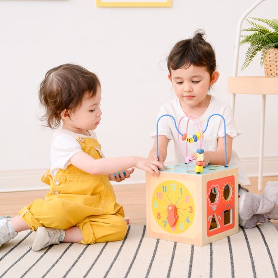 Teamson Kids Houten Activiteit Kubus - 4-in-1 - Baby Speelgoed - Kinderspeelgoed - Educatief Speelgoed van Teamson Kids — afbeelding 2