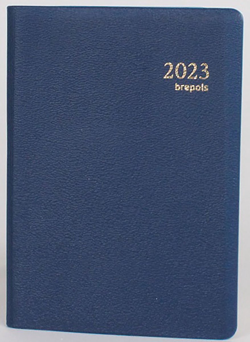 Brepols Agenda 2023 - GENOVA - Delta - spiraal - 8,1 x 12 cm - Blauw