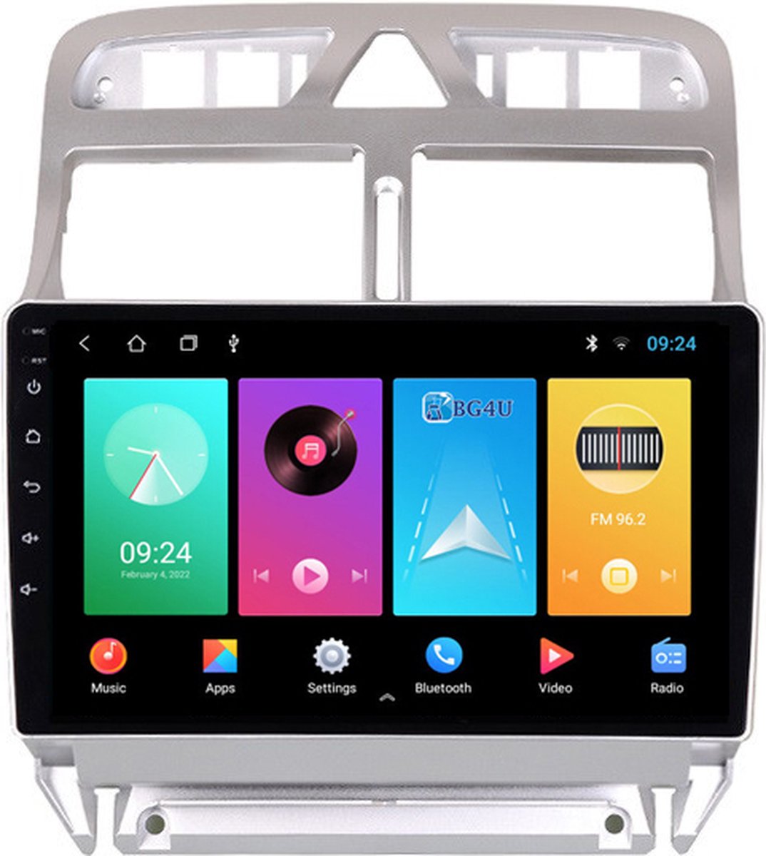 Radio de Navigation Peugeot 307 2004-2013, Android 8.1, Apple Carplay,  écran 9 pouces,... | bol.