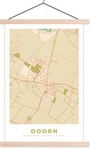 Porte-affiche avec affiche - Affiche scolaire - Épine - Carte - Carte - Plan de la ville - 60x90 cm - lattes vierges