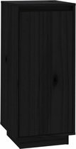 vidaXL Schoenenkast 35x35x80 cm massief grenenhout zwart