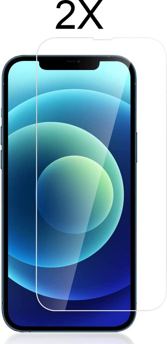 Screenprotector geschikt voor iPhone 14 Plus Screenprotector 2X Tempered Glass - iPhone 14 Plus Screen protector anti shock- 2PACK voordeelpack - EPICMOBILE
