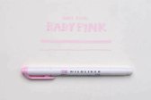 2 x Zebra Mildliner Double-Sided Highlighter - Fine / Bold – Mild Baby Pink