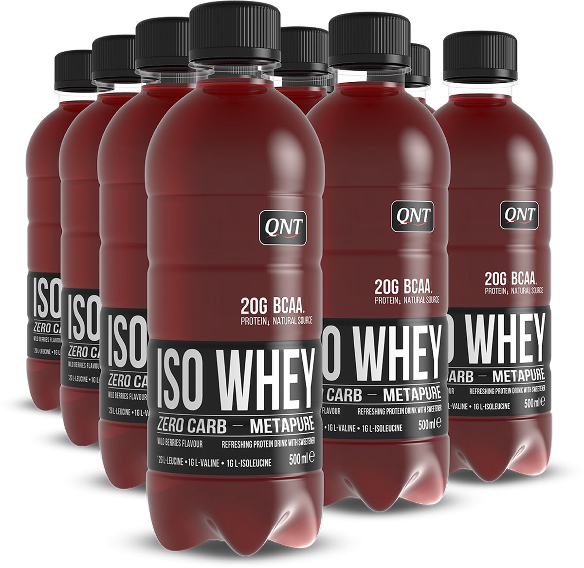 Goedkoopste QNT - ISO WHEY drink (12 x 500ml) metapure zero carb - smaak Wilde Bessen