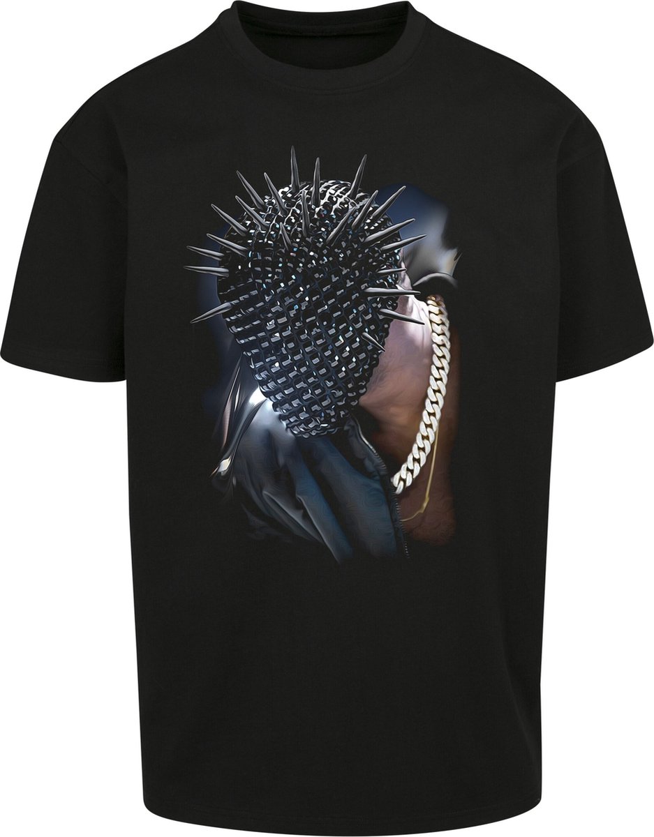Mister Tee Thorned Mask Oversize Heren T-shirt XL Zwart