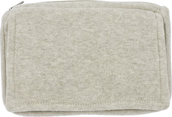 Meyco Baby Knit Basic billendoekjesetui - sand melange van Meyco — afbeelding 3