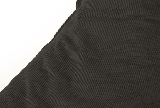 Drop & Sit Chair Beanbag Rib Fabric - Zwart - 320 litres - Pour l'intérieur