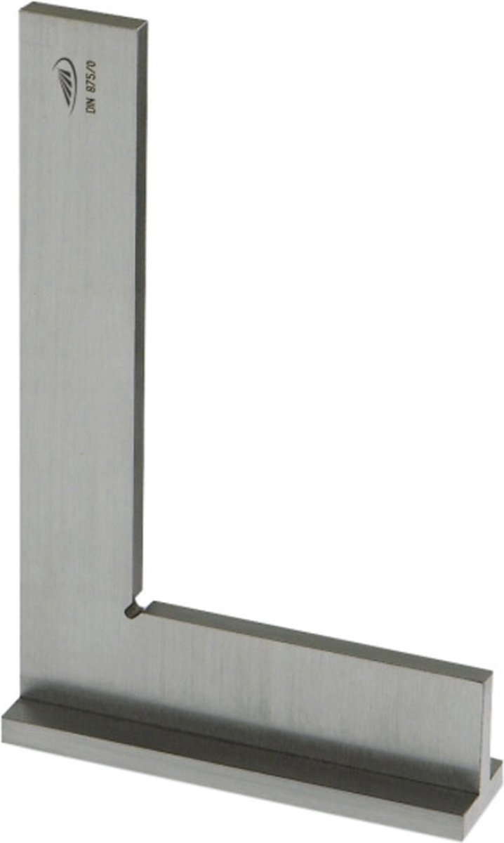 Helios - Preisser stophoek DIN 875/0 beenlengte 300 x 200 mm - ZIlver
