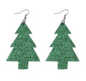 Oorbellen dames | oorhangers dames | groene glitter oorbellen dames | kerst oorbellen | kerstboom oorbellen | glitters | kerstcadeau voor vrouw | feestelijke oorbellen | kerstcadeautje | cadeau voor vrouw | black friday 2023