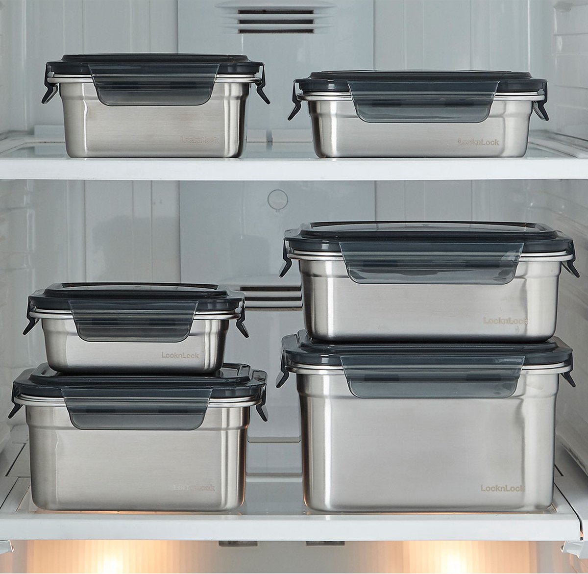 Lock&Lock RVS Lunchbox en Snackdoosje - RVS Broodtrommel - Snackbox - Vershoudbakjes - Bewaarbakjes - Bewaardoos met deksel - Luchtdicht - Lekvrij - Stapelbaar - BPA vrij - PFAS vrij - Duurzaam - Volwassenen en Kinderen - Set 2 stuks - LocknLock — cadeau in Cadeau-ideeën - foto 7