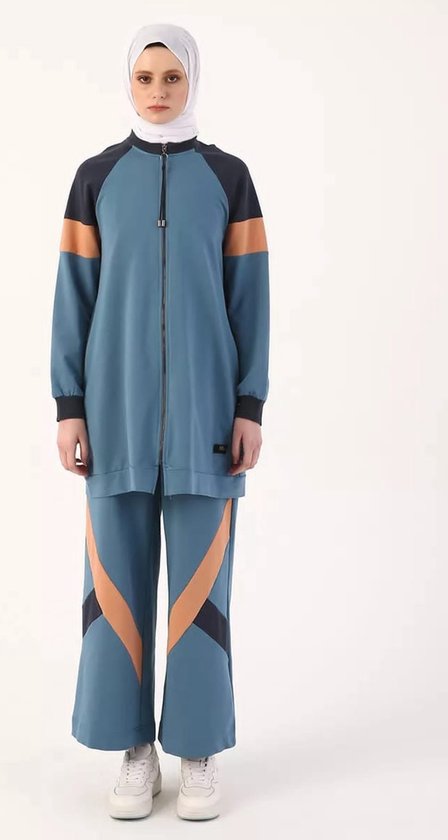 aromm Heren Wafel Trainingspakken Lange Mouw Full Zip Jas & Broek 2 Stuk Set Beige voor Casual Sporten Werk, XXL