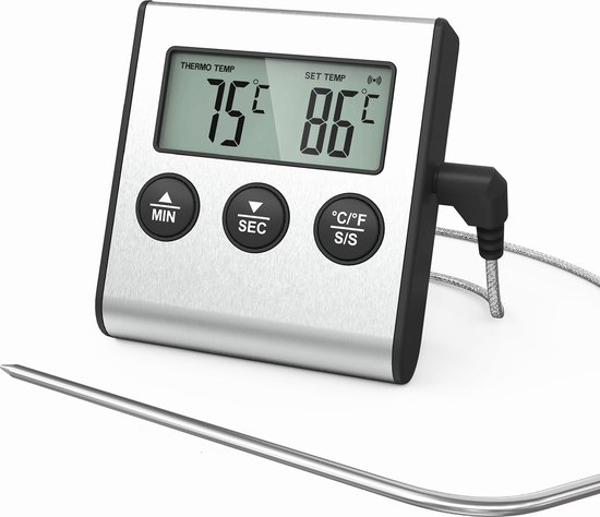 Niceey Vleesthermometer - BBQ Thermometer - Oventhermometer - Meater - Kookwekker - Digitaal