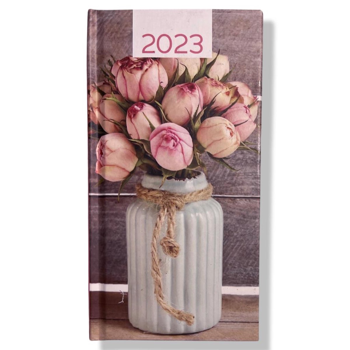 Hardcover Pocket Agenda 2023 - Flowers / Bloemen - Slim - 8x16cm - 1w/2p
