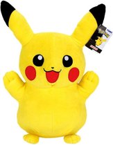 Pokemon - Pikachu Lachend - Grote Knuffel XXL - Pluche Speelgoed - Tomy - 45 cm