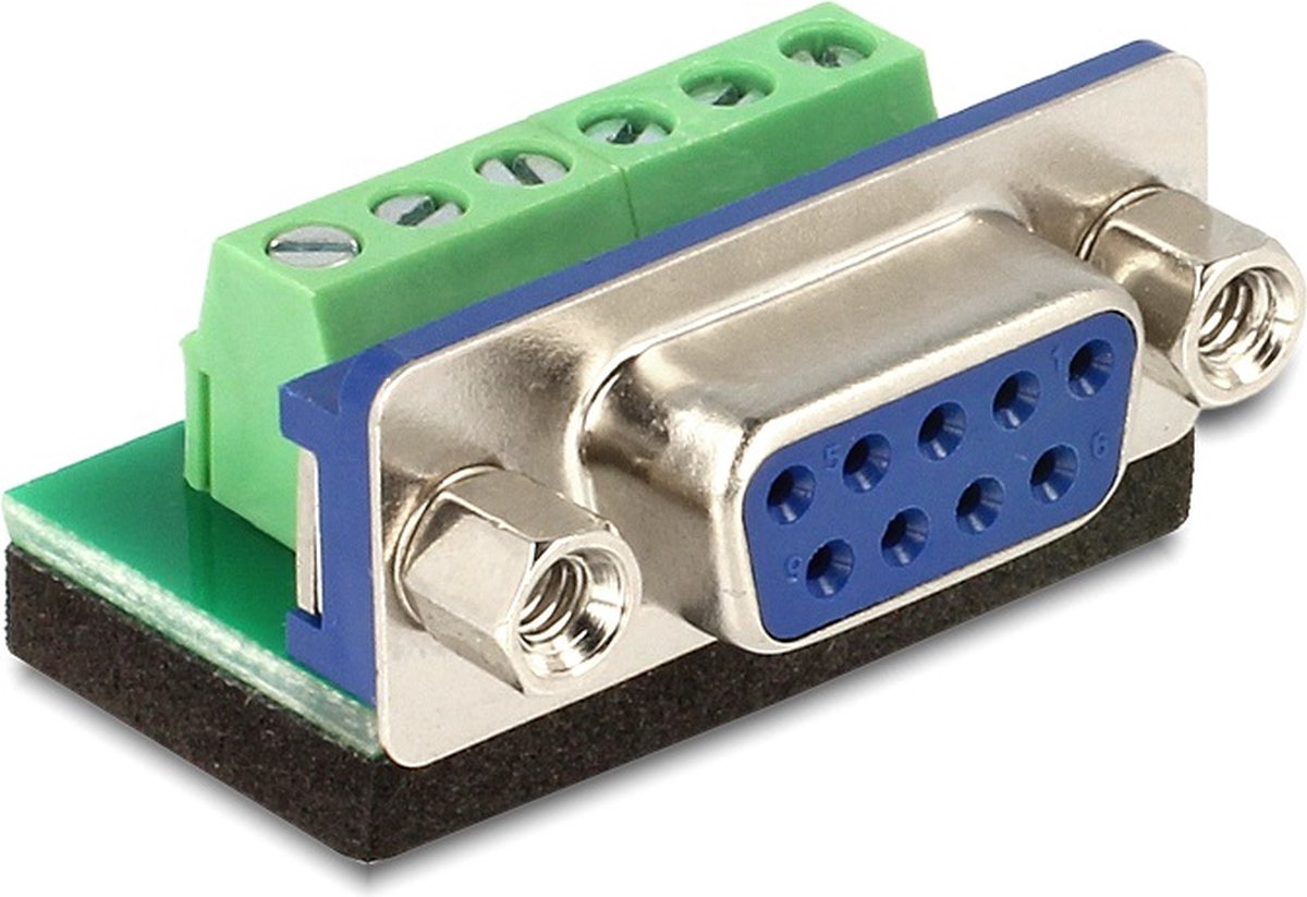 Seriële RS232 connector 9-pins SUB-D (v) - 6-pins Terminal Block / schroeven