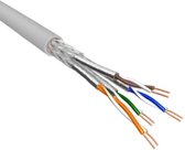 S/FTP CAT6 Gigabit netwerkkabel met flexibele aders - AWG27 / grijs - 100 meter