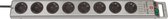 Bol.com Super-Solid Line stekkerdoos 8-voudig zilver 25m H05VV-F 3G15 aanbieding