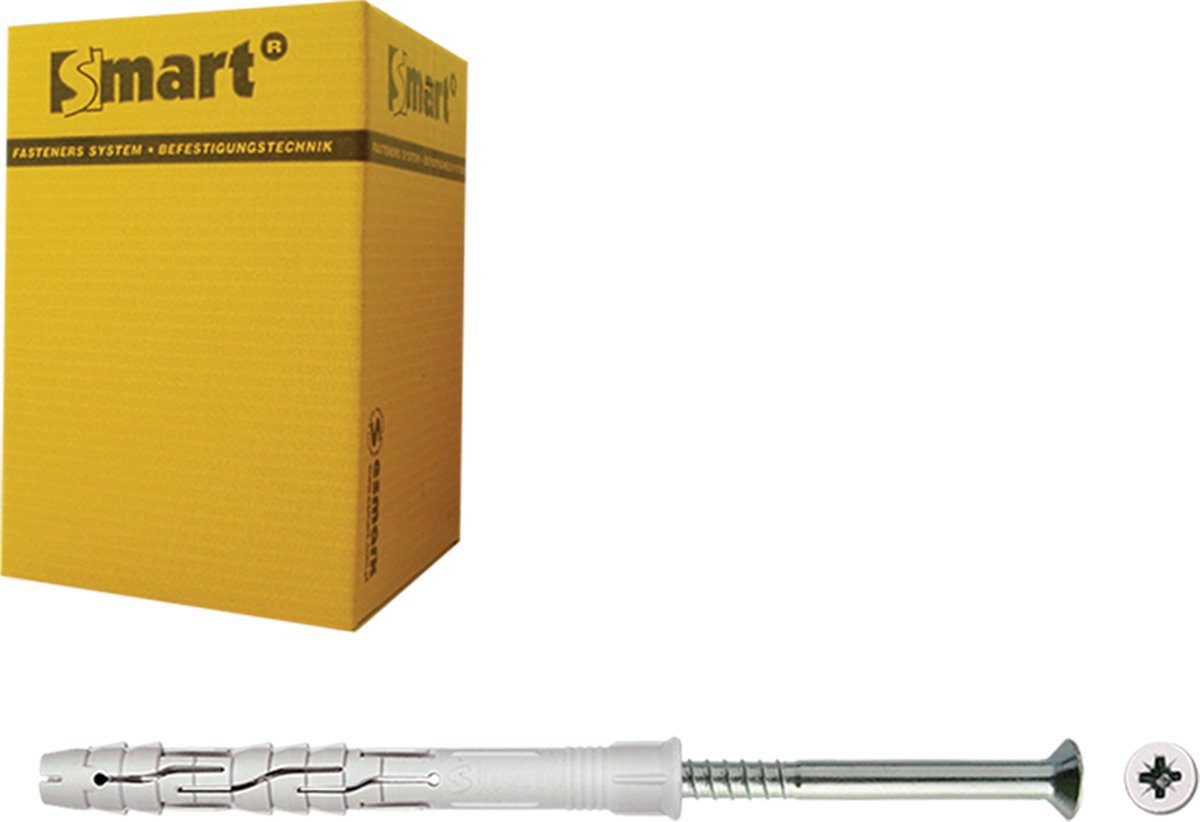 SMART | Raamplug m. schroef VZK Pozi 10x120 NZN | 50 st