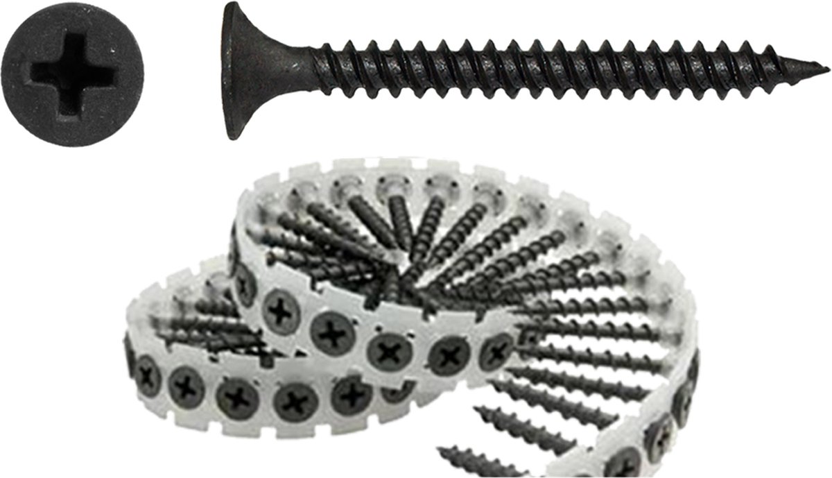 PGB-FASTENERS | Snelbouwschr. S op band 3,5x55 gefosf. | 1000 st