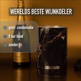 Coolenator champagnekoeler - Donker Marmer - wijnkoeler - flessenkoeler - met vrieselement