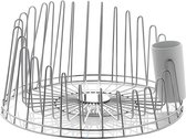 Afdruiprek - voor servies en snijplanken – mokken en glazen – dish drainer – luxe afdruiprek  h - 19cm, Diam: 36.5cm