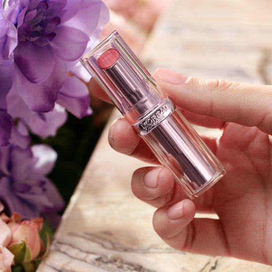 L'Oréal Paris Glow Paradise Balm-In-Lipstick - Verzorgende Lippenstift met Glanzende Finish met Granaatappelextract en Squalaan - 193 Rose Mirage - Roze - 3,8gr - L’Oréal Paris