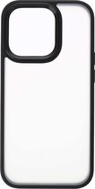 Shop4 - iPhone 14 Pro Max Hoesje - Luxe Bumper Back Case Zwart