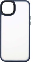 Shop4 - Geschikt voor iPhone 14 Plus Hoesje - Luxe Bumper Back Case Blauw